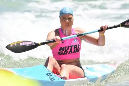 Naomi Scott on Kayak