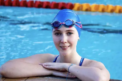 Chloe Osborn in the pool