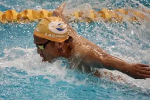Carlile Swimmer powering through the water