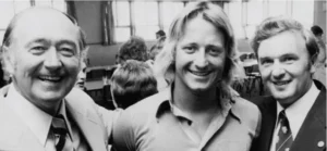 John Coutts with two friends