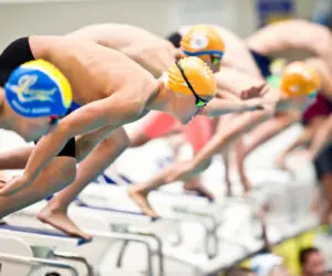 Carlile Swimmers starting a race