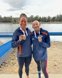 Maddy and Tayla with their medals