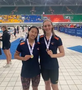 Tegan and Liv with their medals