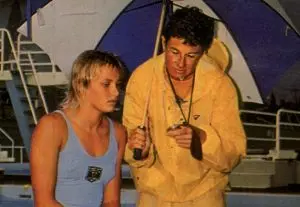 Shane Gould and Ursula Carlile talking together