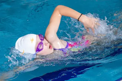 Young Girl Swimming